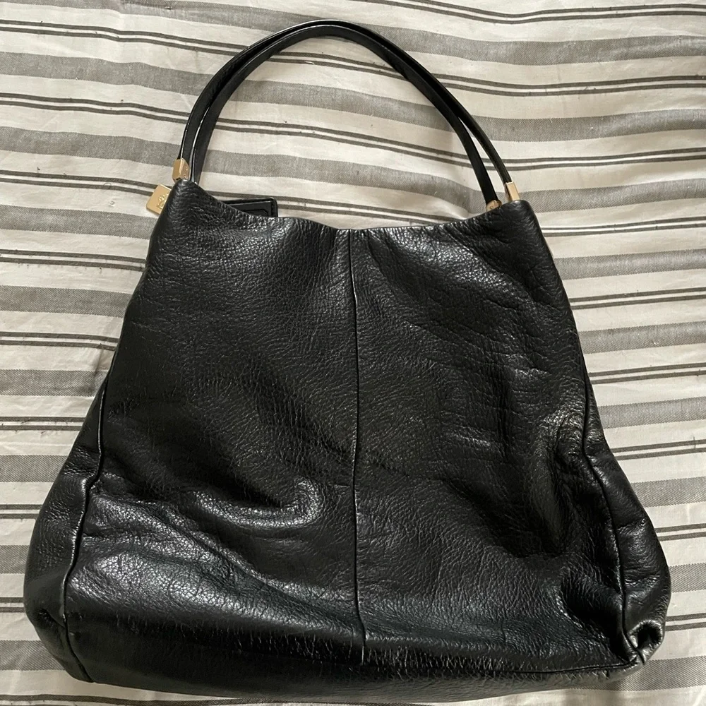 Black Leather Coach Hobo Bag - Picture 7 of 7